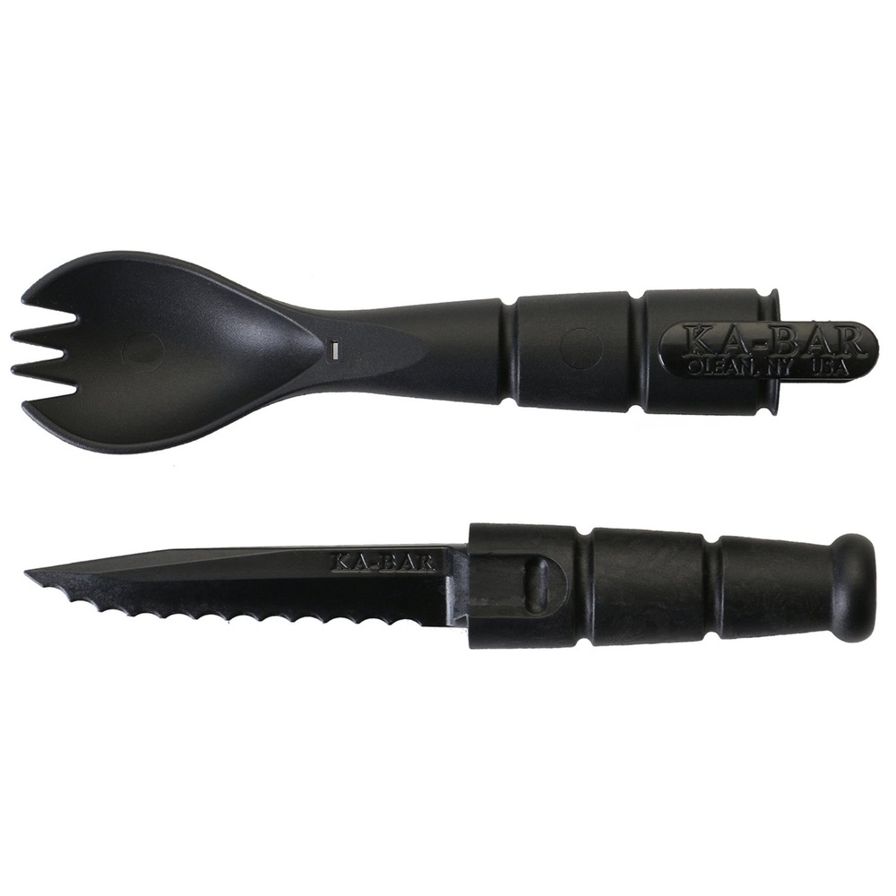 Ka-Bar Tactical Spork (Spoon Fork Knife) Tool Black