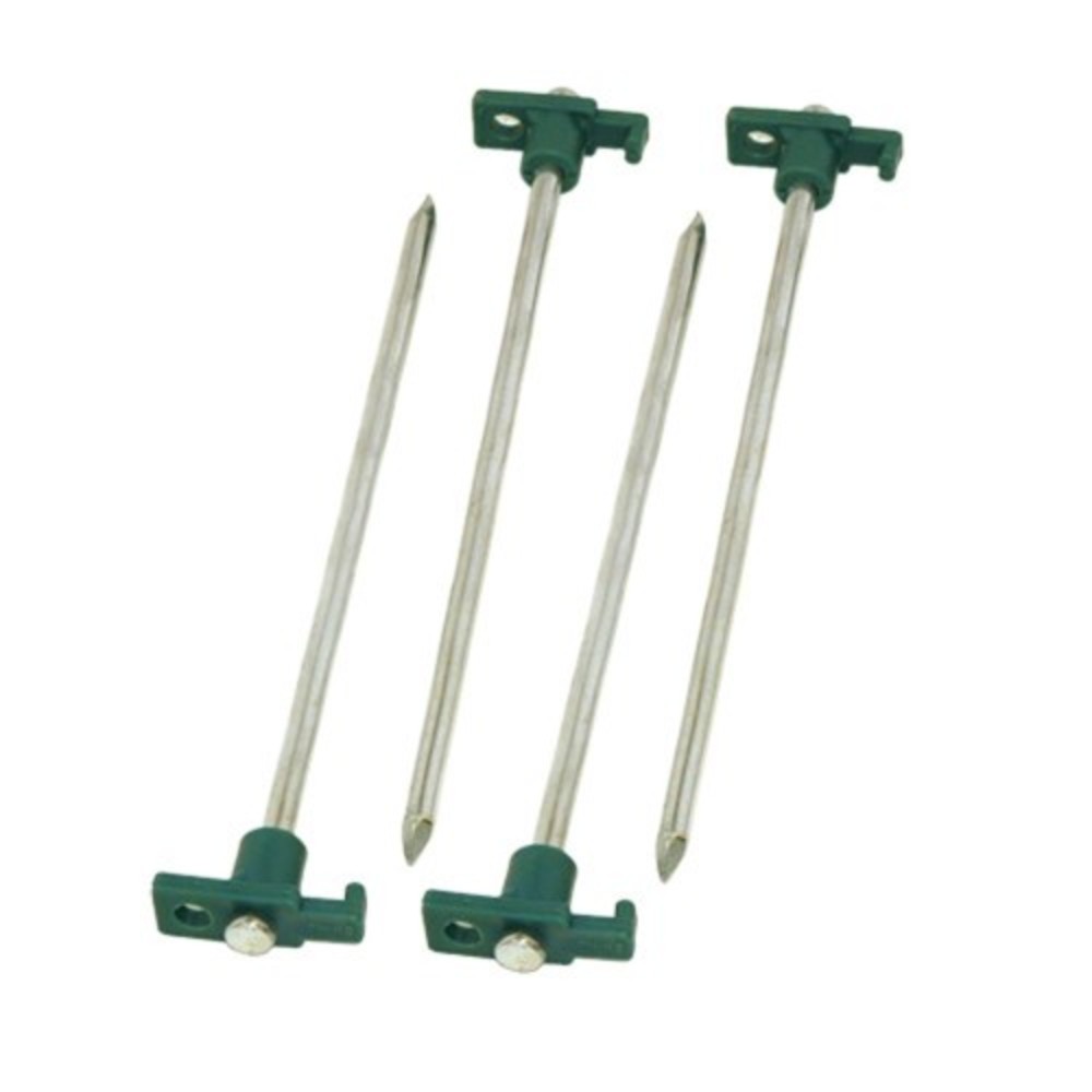 Coleman 10 Inch Steel Tent Stakes Green/Silver 2000016444