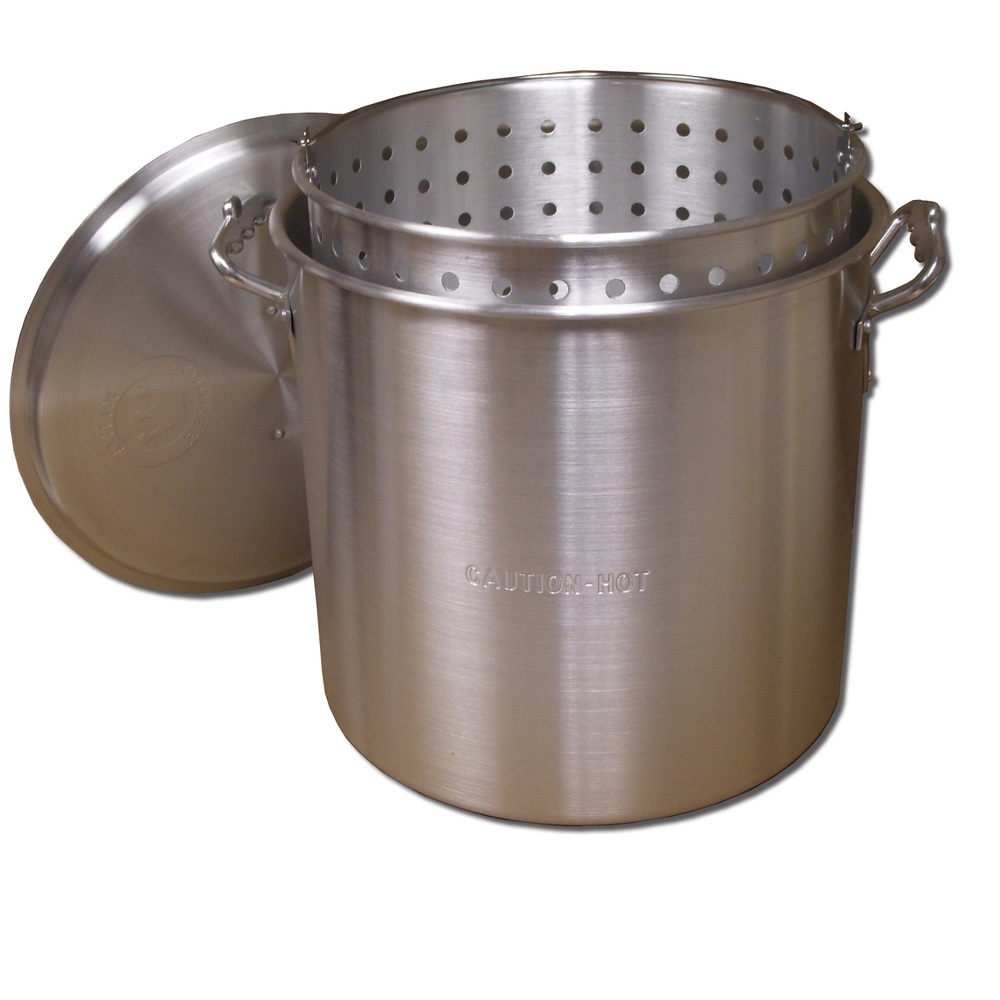 King Kooker #KK32-32 Qt. Aluminum Pot with Basket and Lid